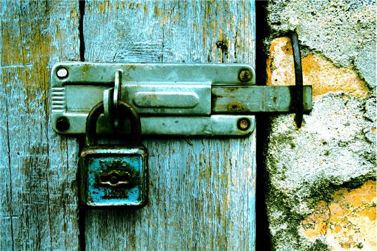 Old Wooden Door Lock